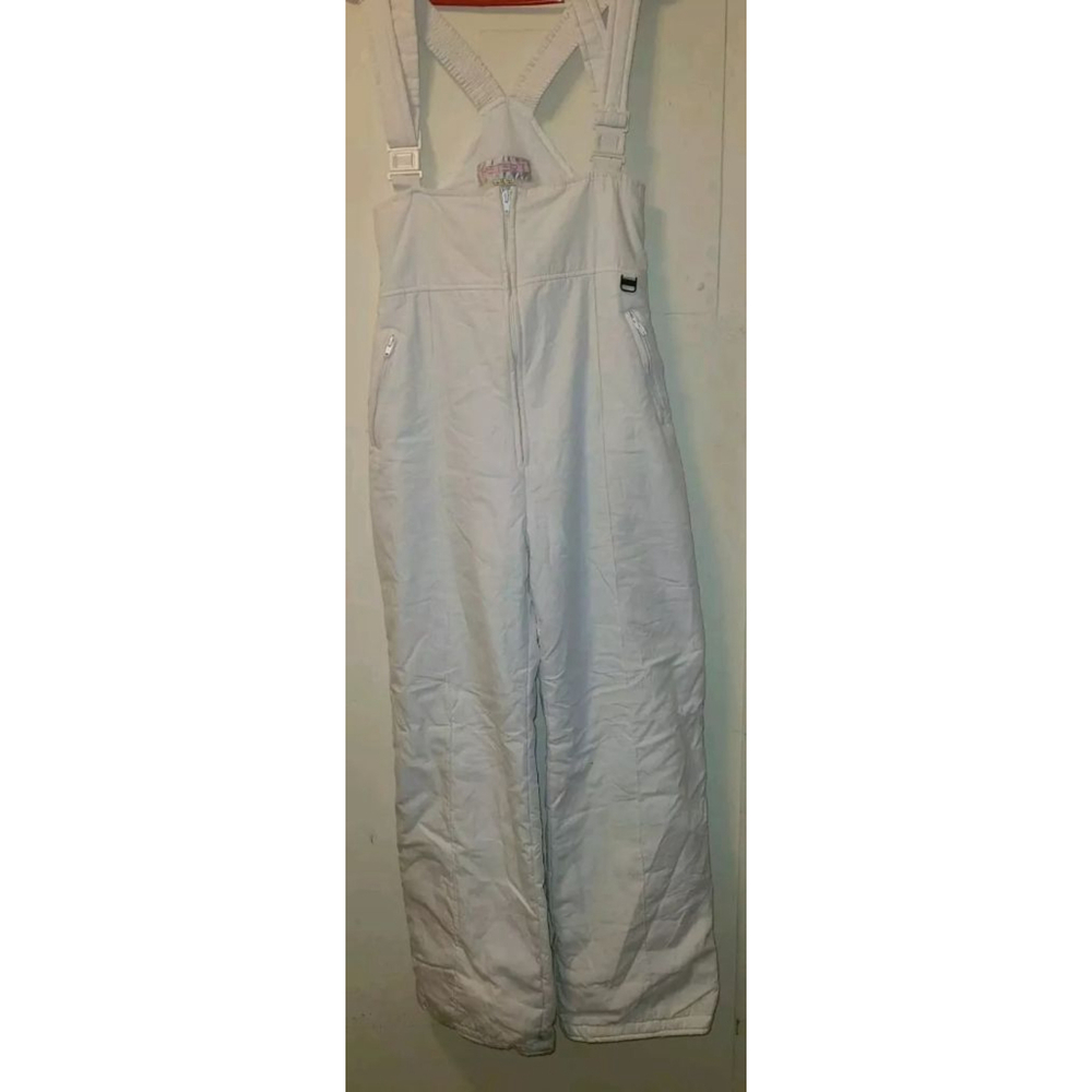 Women's Peter 1 Snow Bibs Overalls White Size Large